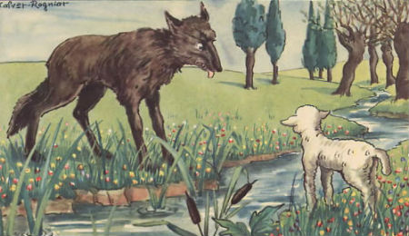 chó sói và cừu trong thơ ngụ ngôn của la phông ten